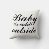 Omkeerbare zwart-wit Baby Het is koud buiten Kussen (Achterkant)