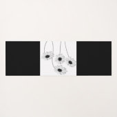 Omkeerbare zwart-wit madeliefjes en jouw naam yogamat (Achterkant (horizontaal))