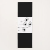 Omkeerbare zwart-wit madeliefjes en jouw naam yogamat (Achterkant)