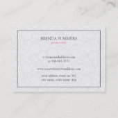 Omkeerbare zwarte en witte vogel visitekaartje (Achterkant)