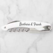 Omklapbare kurkschroefwijn flesopening voor een pa kurkentrekker (Achterkant)