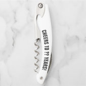 Omklapbare kurkschroefwijn flesopening voor een pa kurkentrekker (Voorkant)