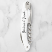 Omklapbare kurkschroefwijn flesopening voor een pa kurkentrekker (Achterkant)