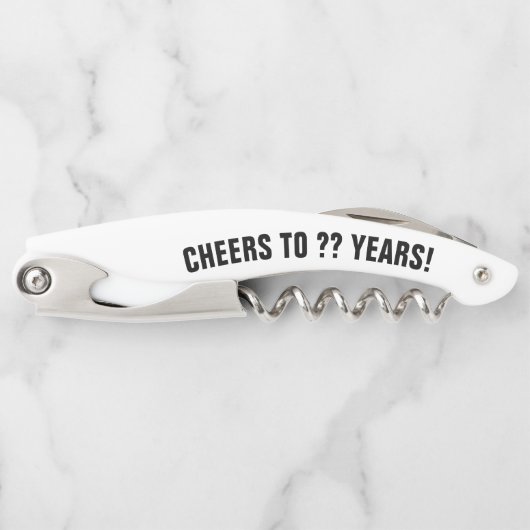 Omklapbare kurkschroefwijn flesopening voor een pa kurkentrekker (Voorkant)