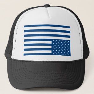 Omlaag Amerikaanse vlag - Blauw Trucker Pet