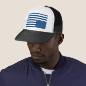 Omlaag Amerikaanse vlag - Blauw Trucker Pet (In situ)