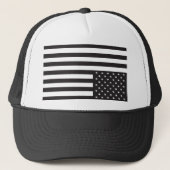 Omlaag Amerikaanse vlag in zwart. Trucker Pet (Voorkant)
