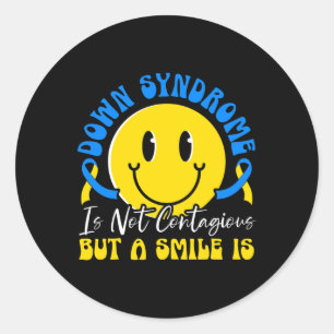 Omlaag bewustzijn Extra chromosoomtoerisme Ronde Sticker