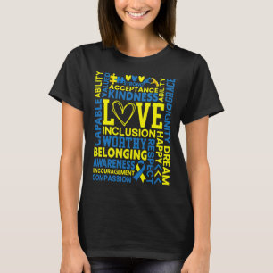 Omlaag bewustzijn Extra chromosoomtoerisme T-shirt