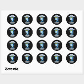 Omlaag bewustzijn Extra Geweldige haai Ronde Sticker (Vel)