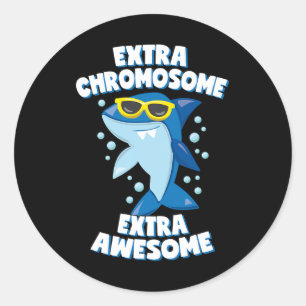 Omlaag bewustzijn Extra Geweldige haai Ronde Sticker