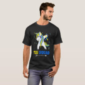 Omlaag bewustzijn T21 Squad Dabbing Unicorn T-shirt (Voorkant volledig)