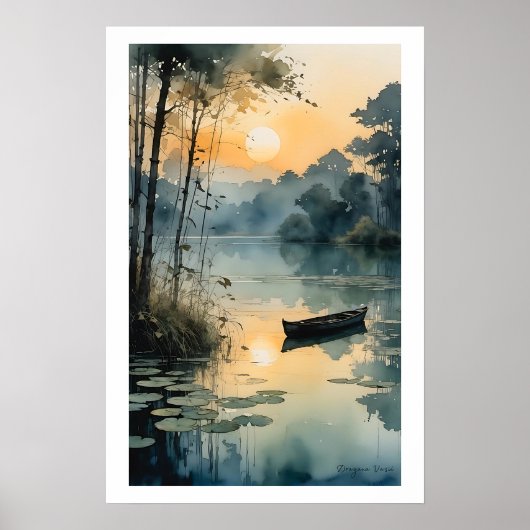 Omlaag bij de rivier - Print (Voorkant)