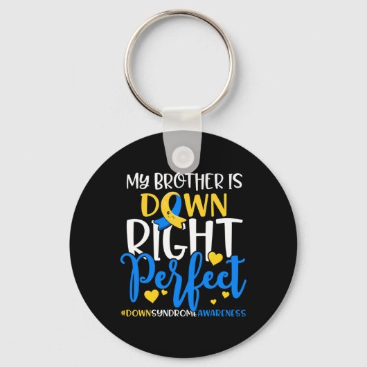 Omlaag de Broer van de Bewustheid van het Syndroom Sleutelhanger (Voorkant)