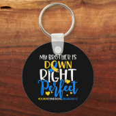 Omlaag de Broer van de Bewustheid van het Syndroom Sleutelhanger (Voorkant)