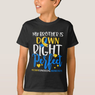 Omlaag de Broer van de Bewustheid van het Syndroom T-shirt