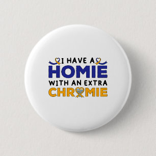 Omlaag de homie van het Bewustzijn van het Syndrom Ronde Button 5,7 Cm