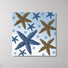Omlaag door de Zee Starfish Canvas Afdruk