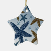 Omlaag door de Zee Starfish Keramisch Ornament (Rechts)