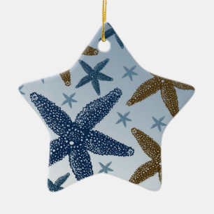Omlaag door de Zee Starfish Keramisch Ornament