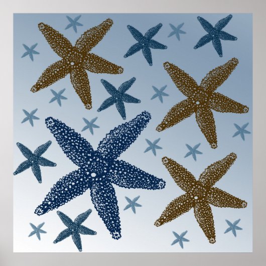 Omlaag door de Zee Starfish Poster (Voorkant)