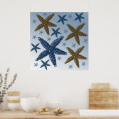 Omlaag door de Zee Starfish Poster (Keuken)