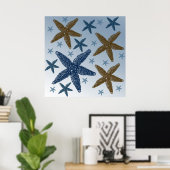 Omlaag door de Zee Starfish Poster (Thuiskantoor)