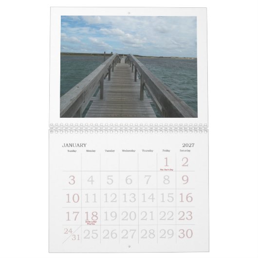 Omlaag door het Zee, Cape Cape Cod. Kalender (Jan 2027)