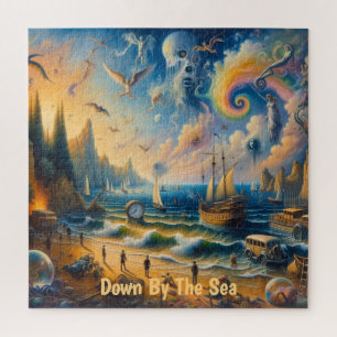 Omlaag door het Zee: een surrealistisch kustdrooml Legpuzzel
