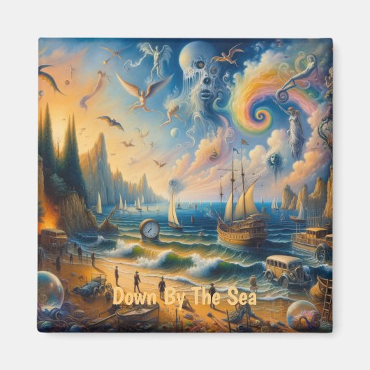 Omlaag door het Zee: een surrealistisch kustdrooml Magneet (Voorkant)