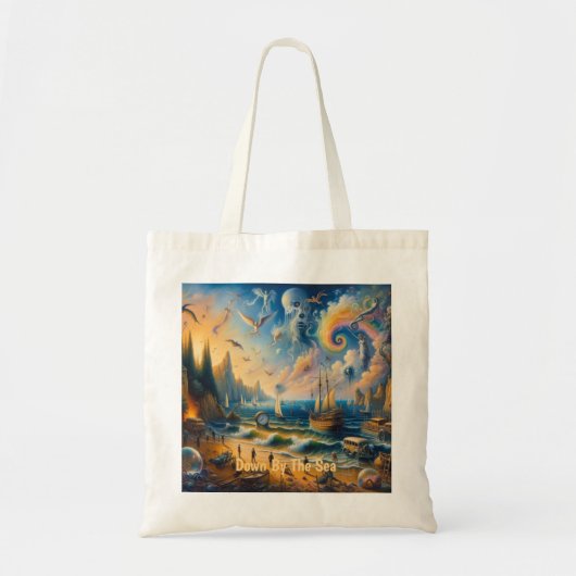 Omlaag door het Zee: een surrealistisch kustdrooml Tote Bag (Voorkant)