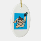 Omlaag duiken keramisch ornament (Rechts)