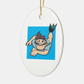 Omlaag duiken keramisch ornament (Links)