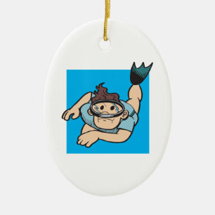 Omlaag duiken keramisch ornament