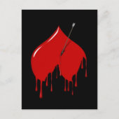 Omlaag hart (tekst toevoegen) briefkaart (Voorkant)