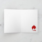 Omlaag hart (tekst toevoegen) feestdagen kaart (Binnen)