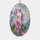 Omlaag in Atlantis - Zeemeermin Onement Keramisch Ornament (Links)