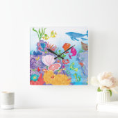 Omlaag in de oceaan vierkante klok (Huis)