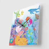 Omlaag in de oceaan vierkante klok (Hoek)