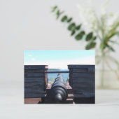 Omlaag kijkend briefkaart (Staand voorkant)