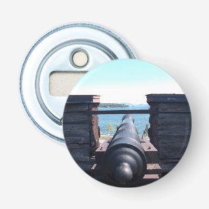 Omlaag kijkend button flesopener