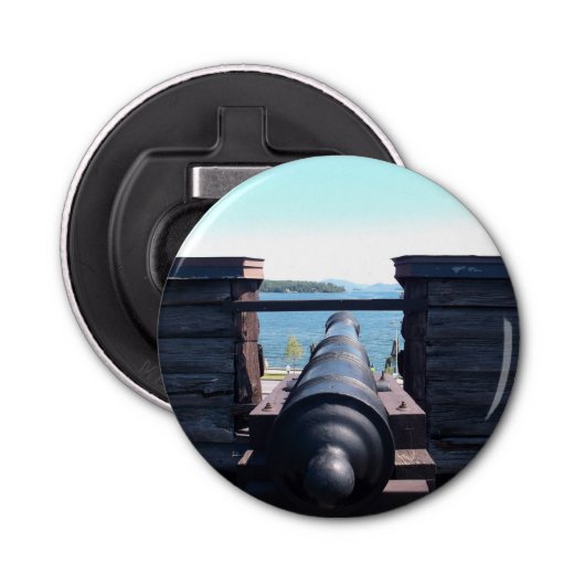 Omlaag kijkend button flesopener (Voorkant)