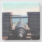 Omlaag kijkend stenen onderzetter (Voorkant)