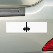 Omlaag Kruis Bumpersticker (Op auto)