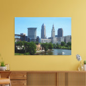 Omlaag met de OH Colour Canvas Print River Clevela (Insitu (Woonkamer))