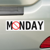 Omlaag met M dag Bumpersticker (Op auto)