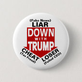 Omlaag met Trump Ronde Button 5,7 Cm (Voorkant)