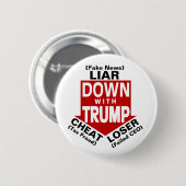 Omlaag met Trump Ronde Button 5,7 Cm (Voorkant /achterkant)