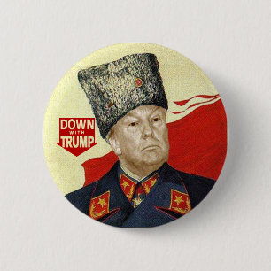 Omlaag met Trump Ronde Button 5,7 Cm