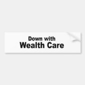 Omlaag met Vermogenszorg Bumpersticker (Voorkant)